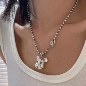 NEW Sterling Silver Violent Bear Necklace